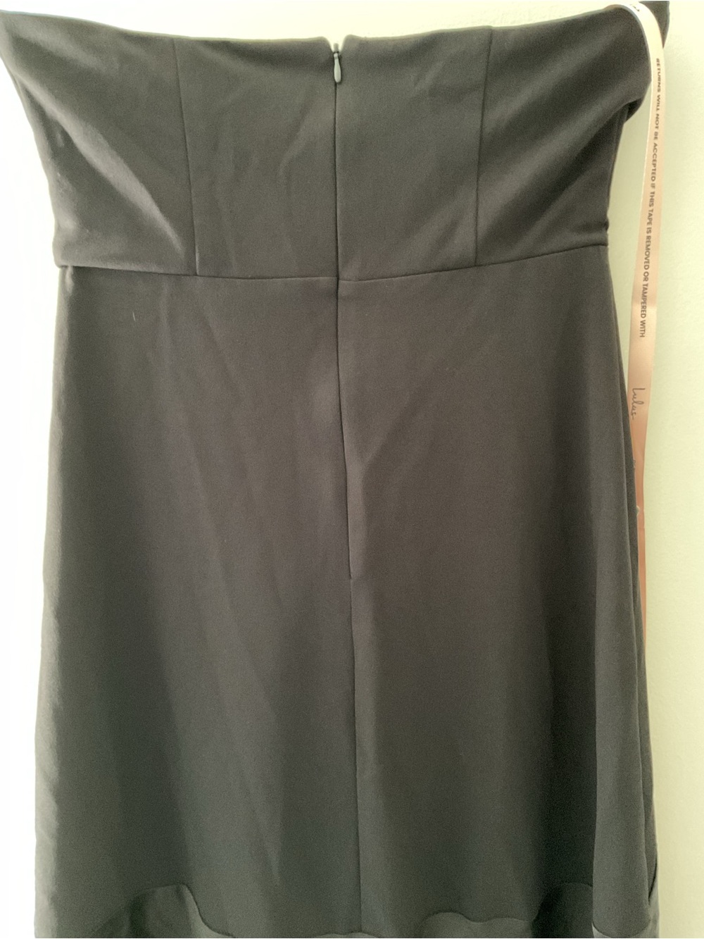 Lulus Compelling Style Black Strapless A-Line Maxi Crepe/Satin Maxi Dress NWT M - Picture 10 of 15
